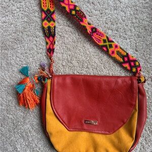 MARDILOVE Bohemian Geometric Embroidered Shoulder Bag Tassel Magnetic Women